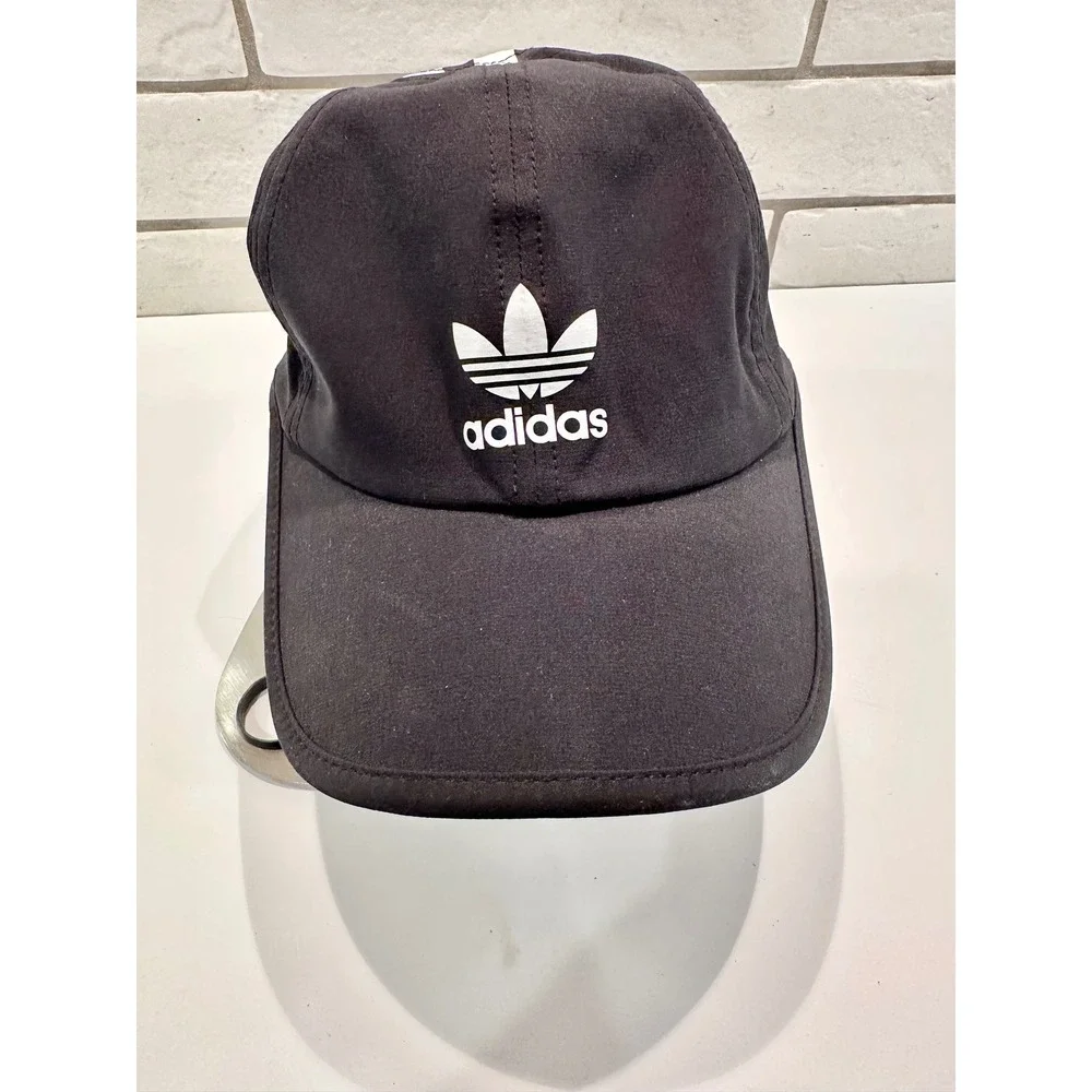 Adidas Womens Black Trefoil Logo Baseball Cap Adjustable Strap‎ Casual